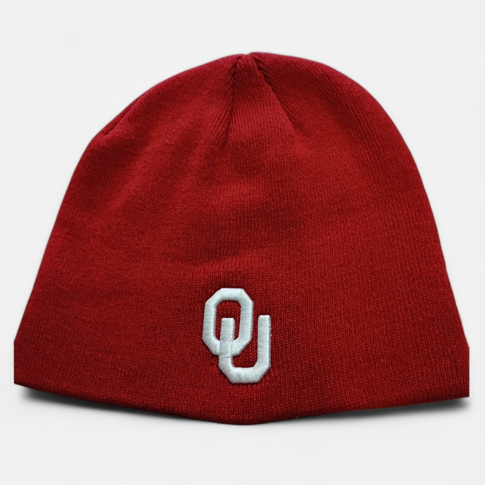 Oklahoma Sooners Red Knit Beanie Hat NCAA Fan Apparel College Football Team Gear